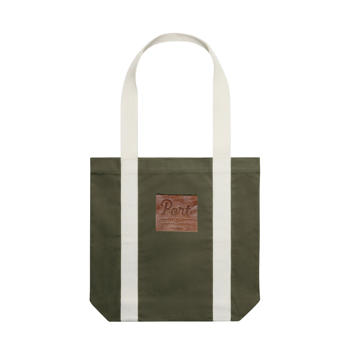 Port Leather Patch Tote - Army