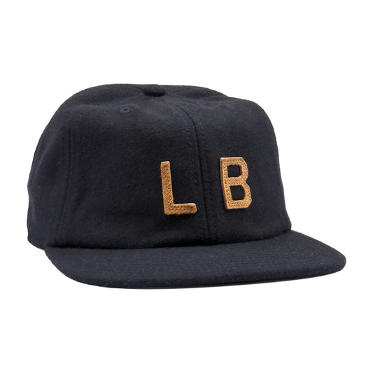 Port LB 6-panel Wool Cap Black/Leather