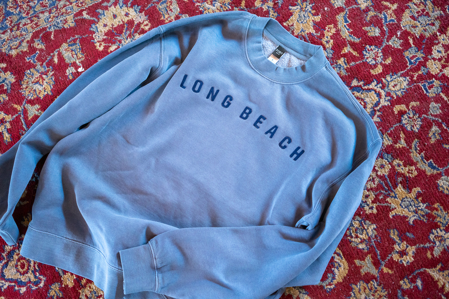 Long Beach Felt Crew Faded Blue