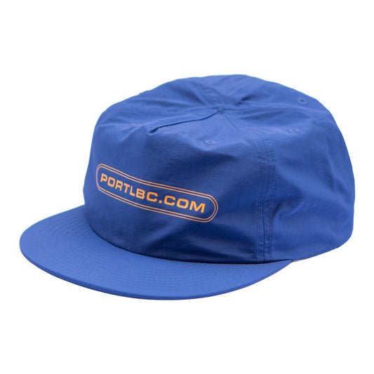 Blue cap with 'PORTLBC.COM' logo on a white background