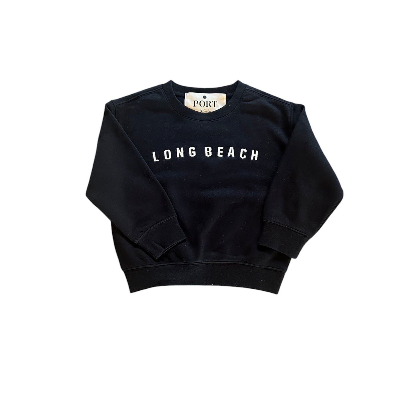 Kids Long Beach Felt Crew Black