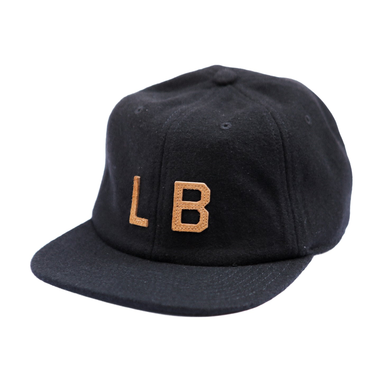 Port LB 6-panel Wool Cap Black/Leather