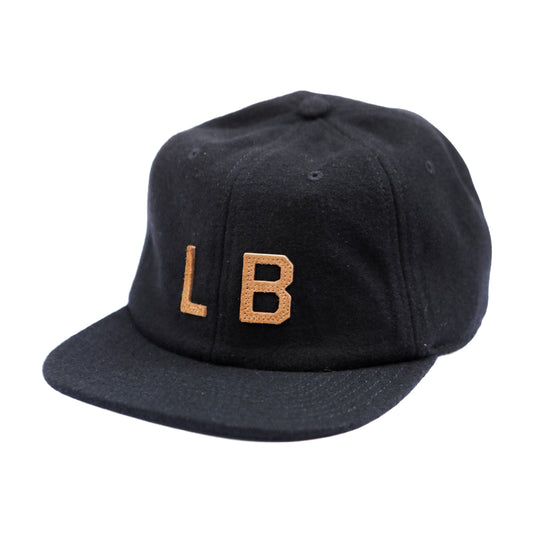 Port LB 6-panel Wool Cap Black/Leather