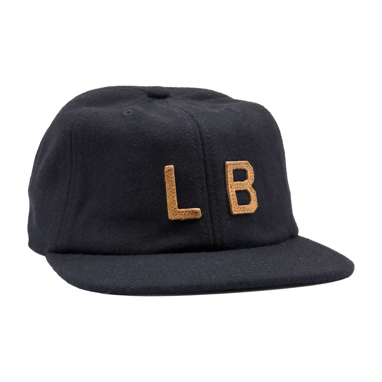 Port LB 6-panel Wool Cap Black/Leather